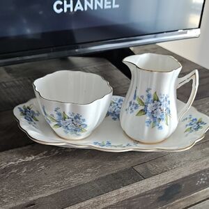 Floral Blue and White Dinnerware Set